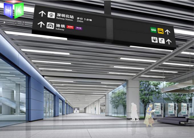 Μετρό υψηλή φωτεινότητα σημαδιών κιβωτίων των διπλών πλαισιωμένη οδηγήσεων ελαφριά, φωτισμένος δείκτης Lightbox