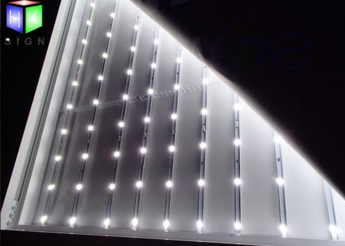 Ελαφρύ αργίλιο Framelss αναδρομικά φωτισμένα 80MM επίδειξης σημαδιών κιβωτίων των υπαίθριων οδηγήσεων υφάσματος παχιά