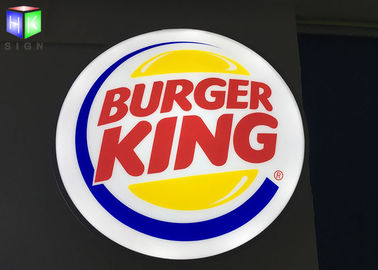 Κίνα Της Burger King υπαίθρια αναμμένα κιβωτίων σημάδια Lightbox σημαδιών αναδρομικά φωτισμένα, στρογγυλά υπαίθρια προμηθευτής
