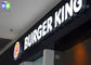 Πάτωμα που στέκεται τα υπαίθρια αναμμένα σημάδια για την οθόνη επιχειρησιακού μεταξιού Burger King προμηθευτής
